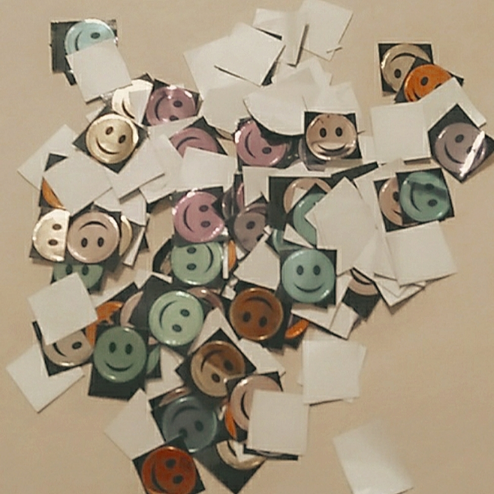 100 Smiley face 1x1 stickers